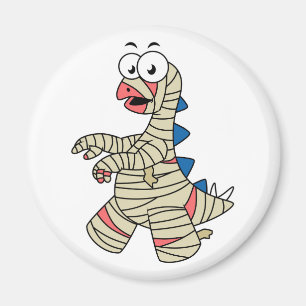 Een Cartoon Stegosaurus verkleedde zich als een mu Magneet