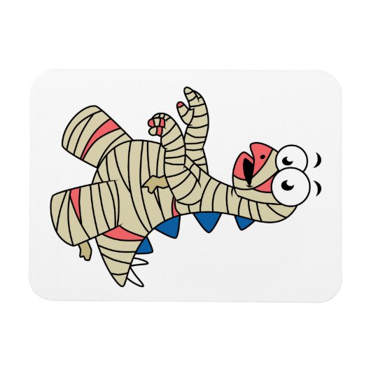 Een Cartoon Stegosaurus verkleedde zich als een mu Magneet (Horizontaal)