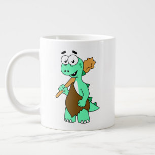 Een Cartoon Tyrannosaurus Rex Caveman. Extra Grote Beker