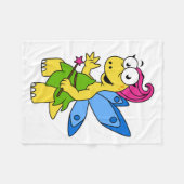 Een Cartoon van een Fairysaur dinosaurus. Fleece Deken (Voorkant (Horizontaal))