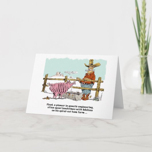 Een cartoon voor een dineruitnodiging direct vanui (Voorkant)