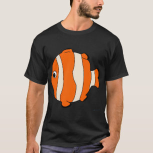 Een cartoonachtige ronde clownvis kugli stijl X T-shirt