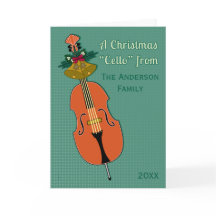Een cello van Kerstmis voegt Traditionele Naam en