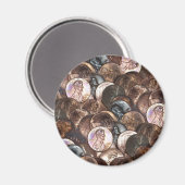 Eén cent Penny Spread Background Magneet (Voorkant / Achterkant)