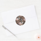 Eén cent Penny Spread Background Ronde Sticker (Envelop)