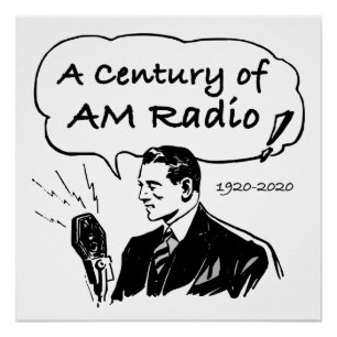 Een centrum van de radio-omroep AM Perfect Poster