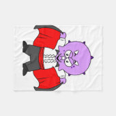 Een Ceratops dinosaurus verkleed als graaf Dracula Fleece Deken (Voorkant (Horizontaal))