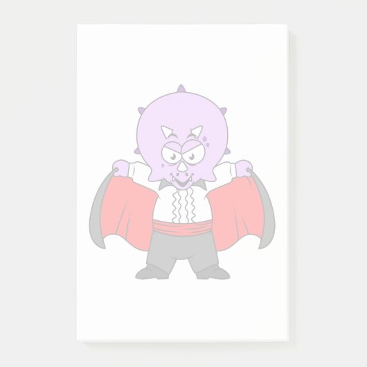 Een Ceratops dinosaurus verkleed als graaf Dracula Post-it® Notes (Voorkant)