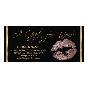 Een certificaat van de Gift met Roze Lippen 💋 Reclamekaart