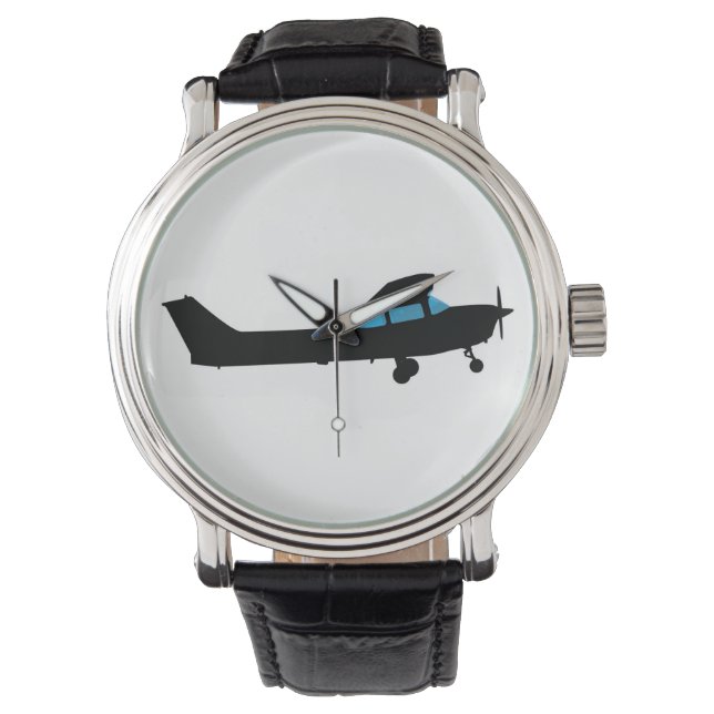 Een Cessna in silhouet Horloge (Voorkant)
