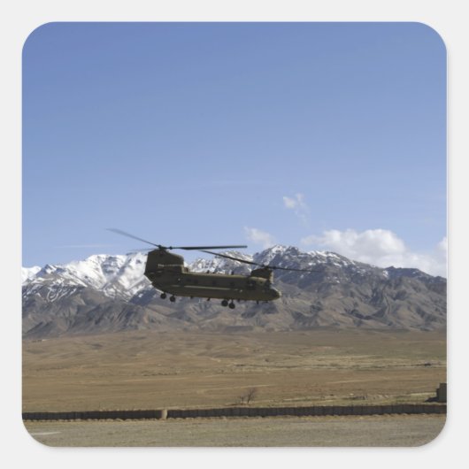 Een CH-47 China start op Vierkante Sticker (Voorkant)