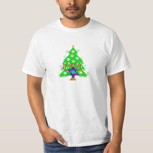 Een Chanoeka en Kerstmis T-shirt (Voorkant)