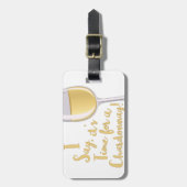 Een Chardonnay Bagagelabel (Voorkant verticaal)