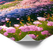 Een charmante vallei van bloesems poster (Hoek)