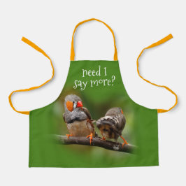 Een Cheeky Pair van Zebra Finches Schort