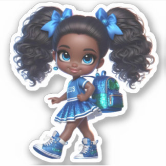 Een cheer teamlid - Blauw Sticker
