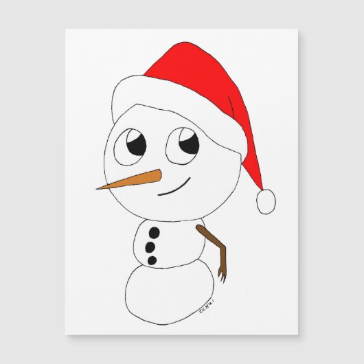 een chibi sneeuwman (Voorkant)