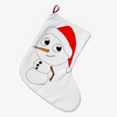 een chibi-sneeuwman grote kerstsok (Voorkant (Hangend))