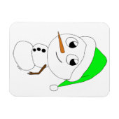 een chibi-sneeuwman magneet (Horizontaal)