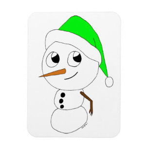 een chibi-sneeuwman magneet