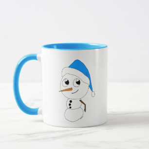 een chibi-sneeuwman mok