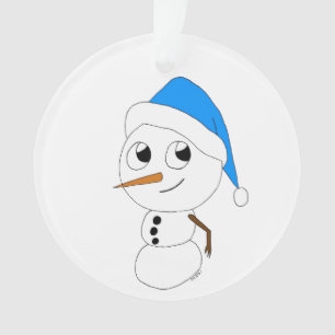 een chibi-sneeuwman ornament