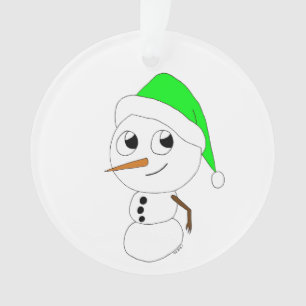 een chibi-sneeuwman ornament
