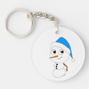 een chibi-sneeuwman sleutelhanger