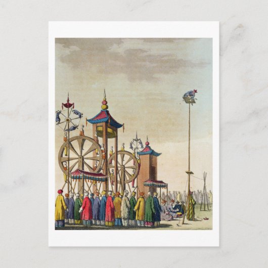 Een Chinees circus, illustratie van Le Costume An Briefkaart (Voorkant)