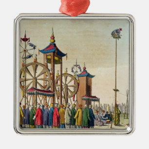 Een Chinees circus, illustratie van Le Costume An Metalen Ornament