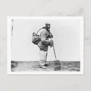 Een Chinese dagarbeider, c.1870 (foto) Briefkaart