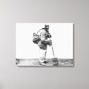Een Chinese dagarbeider, c.1870 (foto) Canvas Afdruk