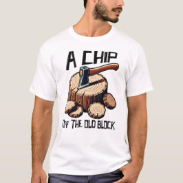 Een chip uit het oude blok t-shirt