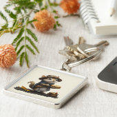 Een Chipmunk uit het oude blok Sleutelhanger (Zijkant)