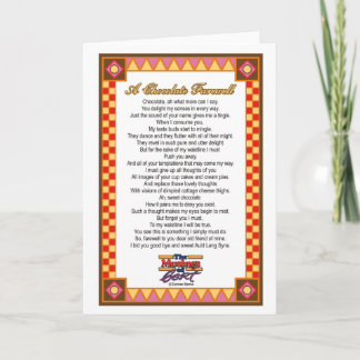 Een Chocolade Farewell Kaart