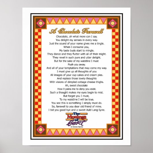 Een Chocolade Farewell Poster (Voorkant)