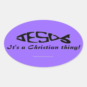 Een Christelijk ding Ovale Sticker