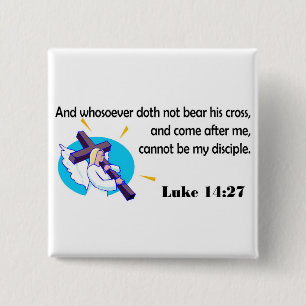 Een Christelijk ontwerp met dwarsdoorsnede Vierkante Button 5,1 Cm