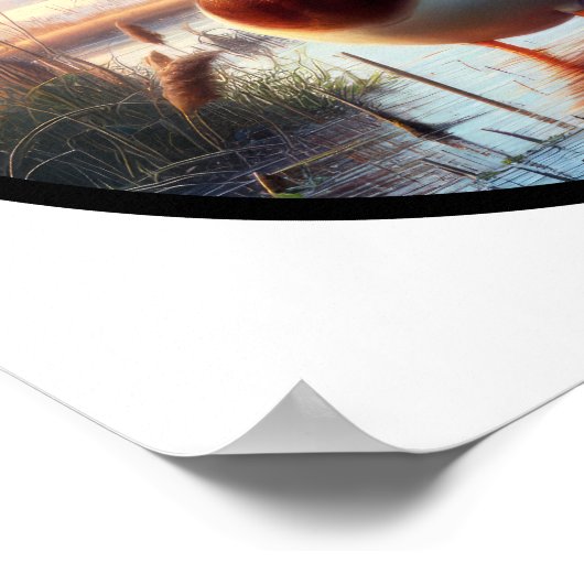 Een cirkelvormig 3D-Afbeelding van een mannetje en Poster (Hoek)