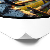 Een cirkelvormig 3D-Afbeelding van een prachtige T Poster (Hoek)