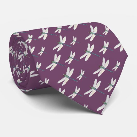 Een Classy die Dragonfly Stropdas ziet in diep Paa (Opgerold)