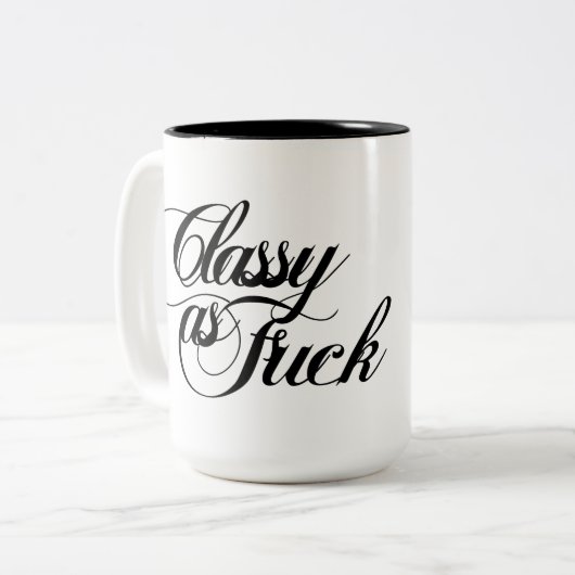 een Classy-Mok Tweekleurige Koffiemok (Voorkant links)