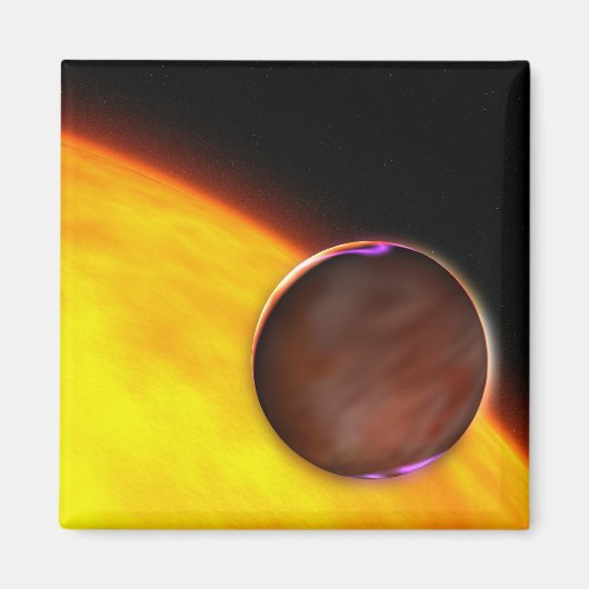 Een close-up van een buiten zonne-energie planeet magneet (Voorkant)