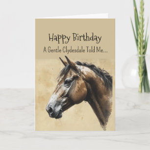 Een Clydesdale Horse persoonlijkheid Verjaardag Kaart