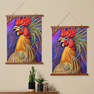 Een Cock-a-Doodle-Doo Dag Hangend Wandkleed