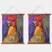 Een Cock-a-Doodle-Doo Dag Hangend Wandkleed (Dubbel)