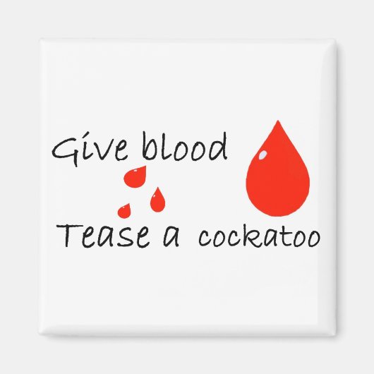 Een cockatoo laten proeven magneet (Voorkant)