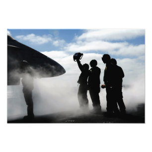 Een cockpitbemanningslid foto afdruk