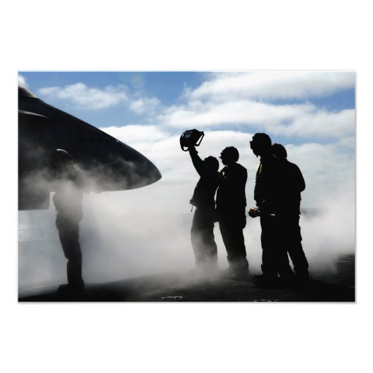 Een cockpitbemanningslid foto afdruk (Voorkant)