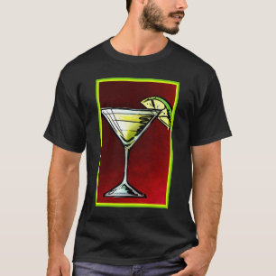 Een Cocktail Drink in een Martini Glass met Limoen T-shirt